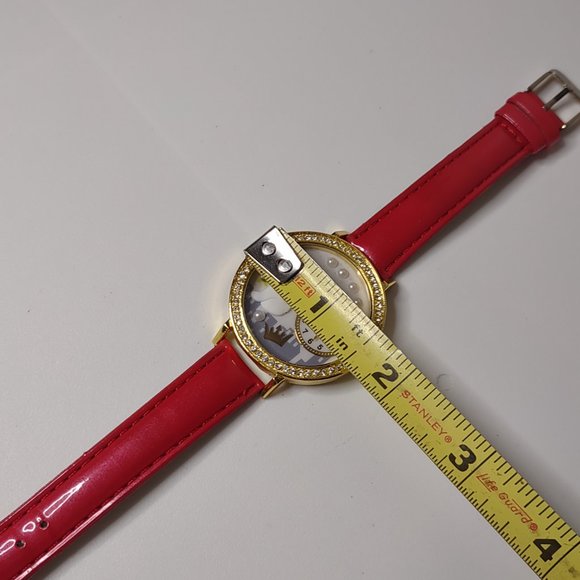 Cat And Crown Analog Watch With Red Band - Picture 15 of 16
